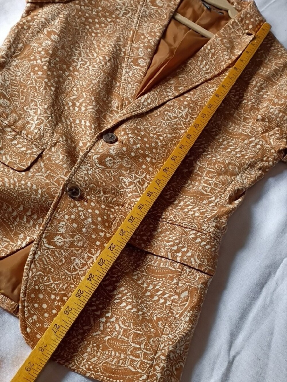 INC International Concepts Women's Brown Patterned Two-Piece Suit Size XS Linen - Picture 11 of 15